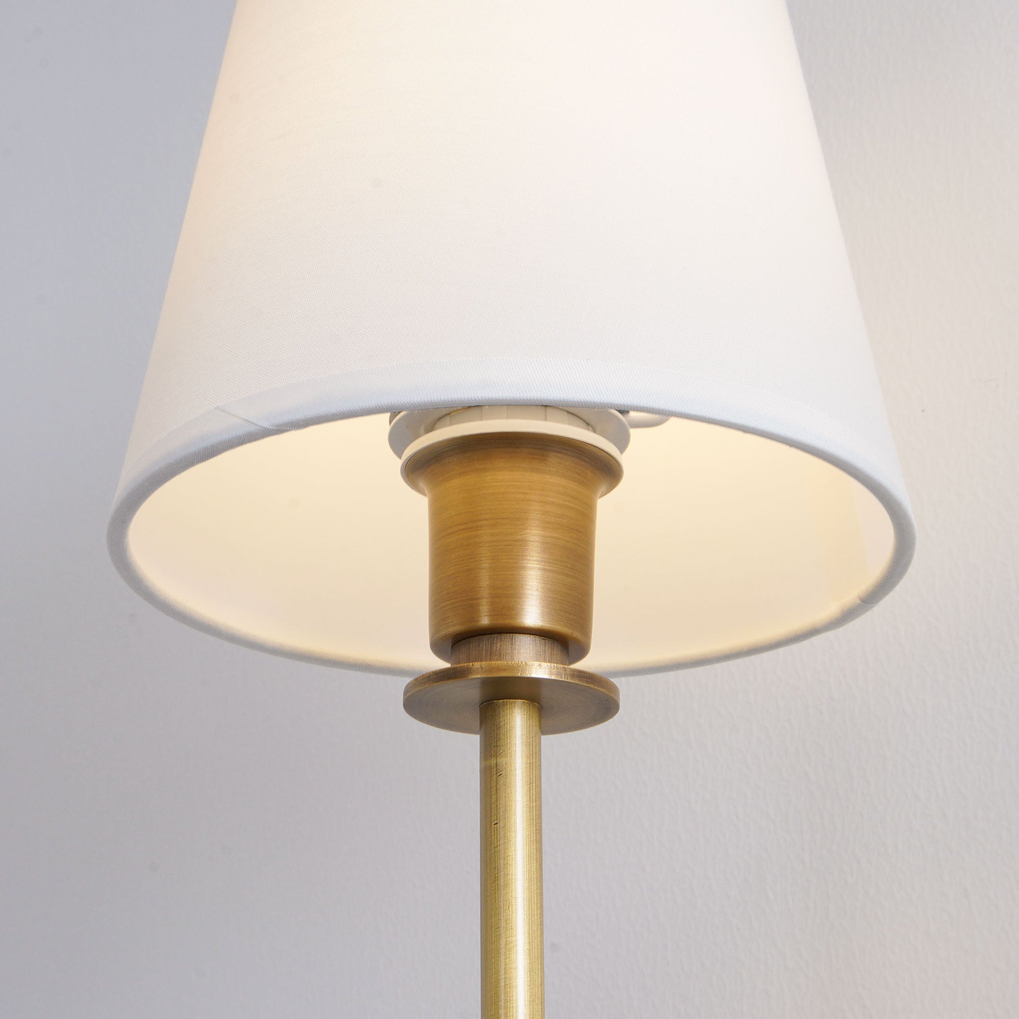 Wall Lamp Brass Fabric Shade E12 Indoor Bedroom Living Room Classic Sconce Lighting Fixture | Thomler
