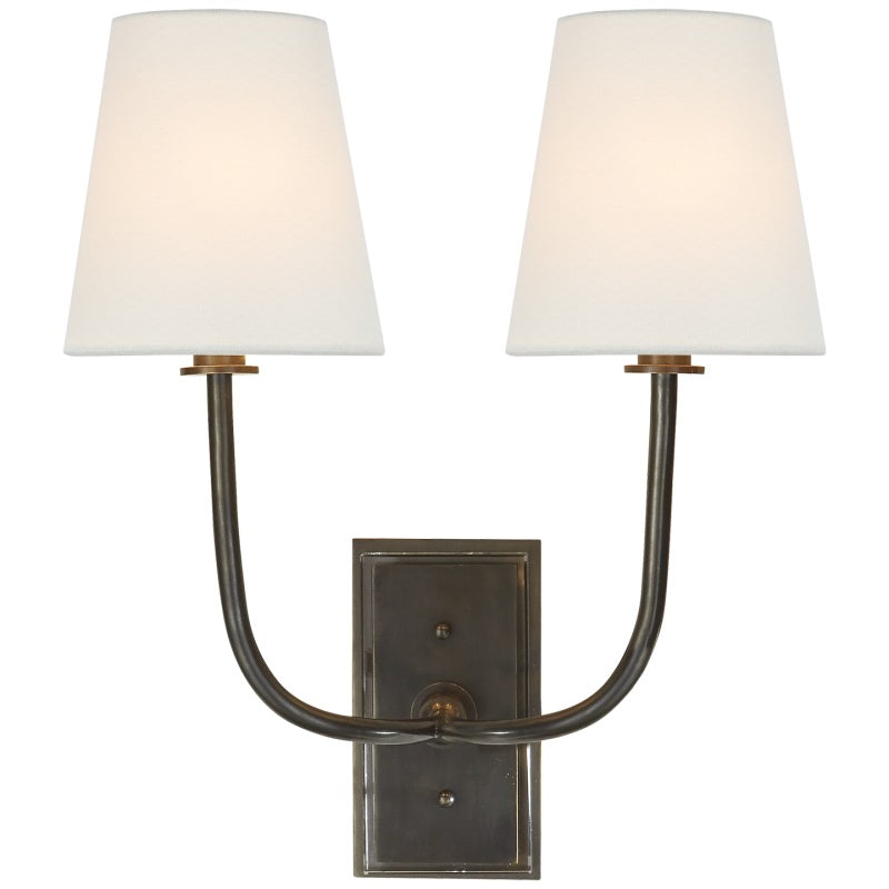 Wall Lamp Brass Fabric Shade E12 Indoor Bedroom Living Room Classic Sconce Lighting Fixture | Thomler