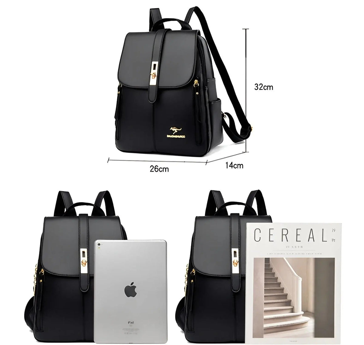 Convertible Leather Backpack Purse for Women — Multi-Pocket Daypack with Adjustable Straps for Travel, Work & Daily Essentials | Thomler