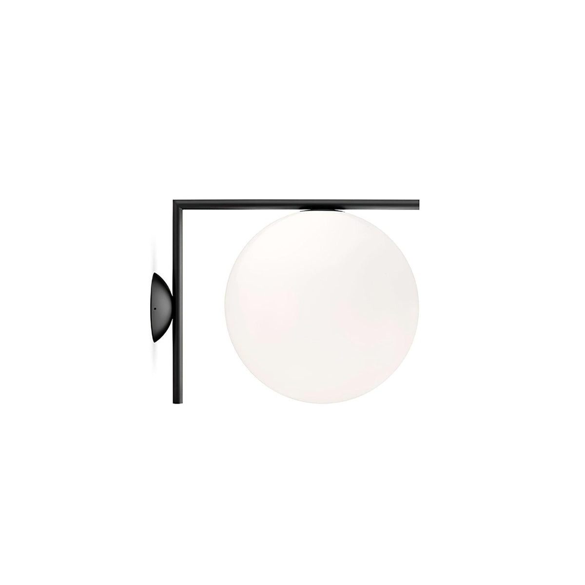 Handblown Opal Glass Wall Sconce – Modern Minimalist Wall Light Fixture with Metal Base | Thomler