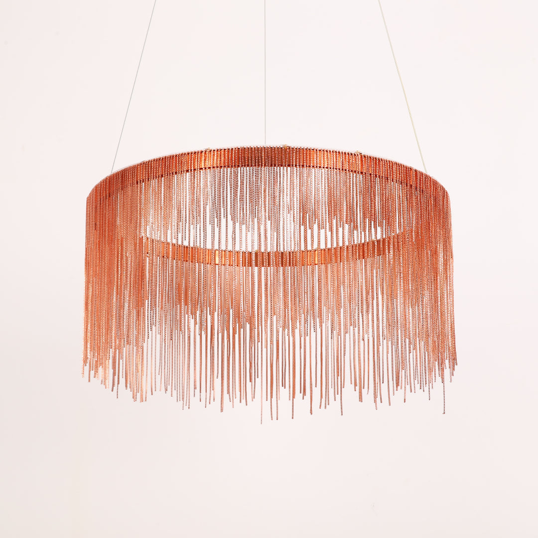 Waterfall Chain LED Chandelier Modern Metal Statement Light for Dining Room & Bedroom | Thomler