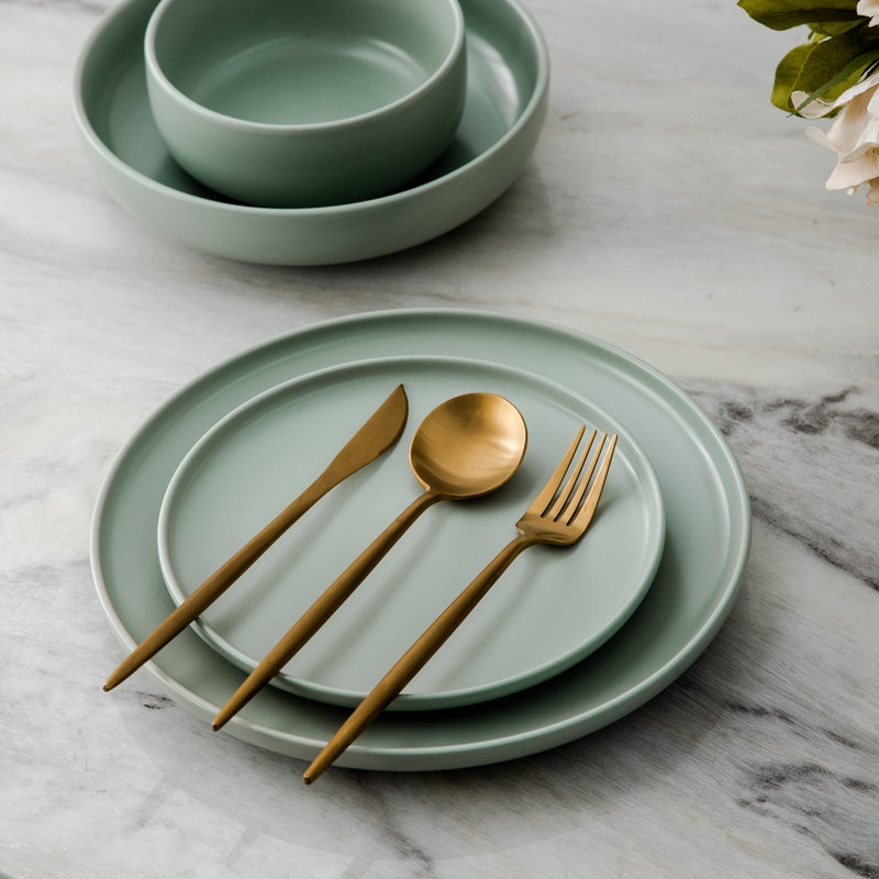 Stainless Steel Flatware Set – Matte Finish 5-Piece Place Settings for Everyday & Formal Dining | Thomler