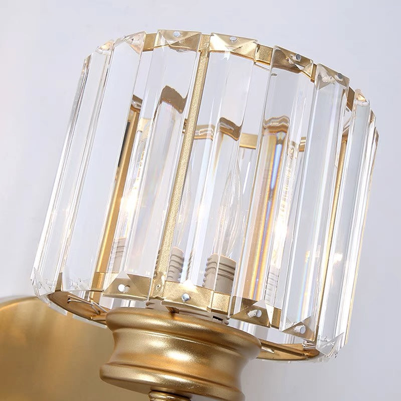 Wall Lamp Glass Metal 24.0 cm Black Bedroom Hallway Living Room Accent Lighting Fixture | Thomler