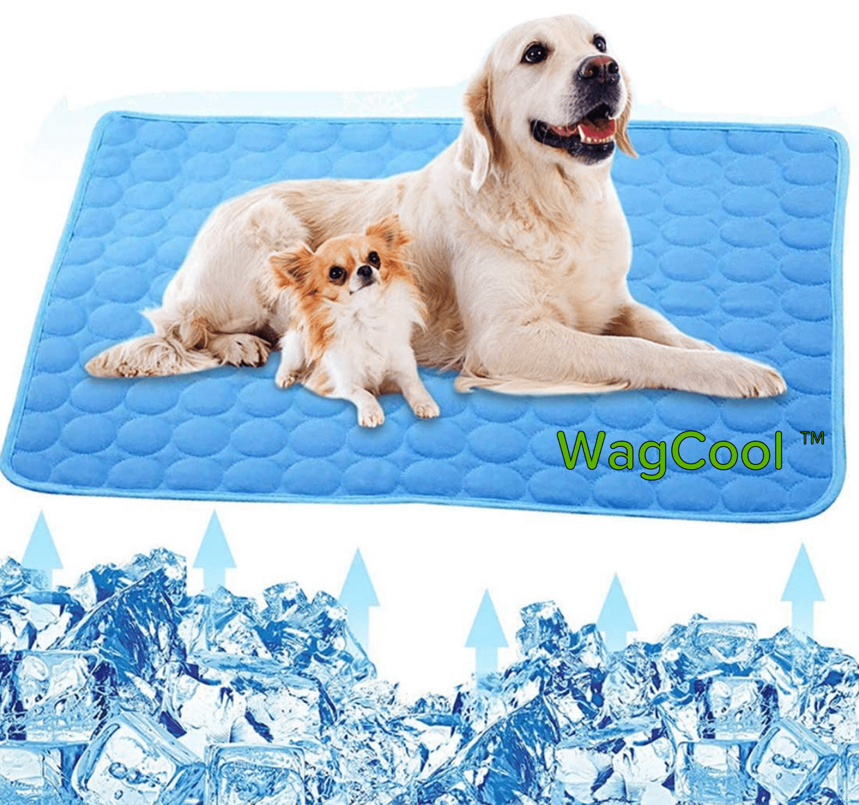 Self-Cooling Pet Mat for Dogs & Cats – Pressure-Activated Ice Silk, Machine Washable, Lightweight & Portable for Summer Heat Relief | Thomler