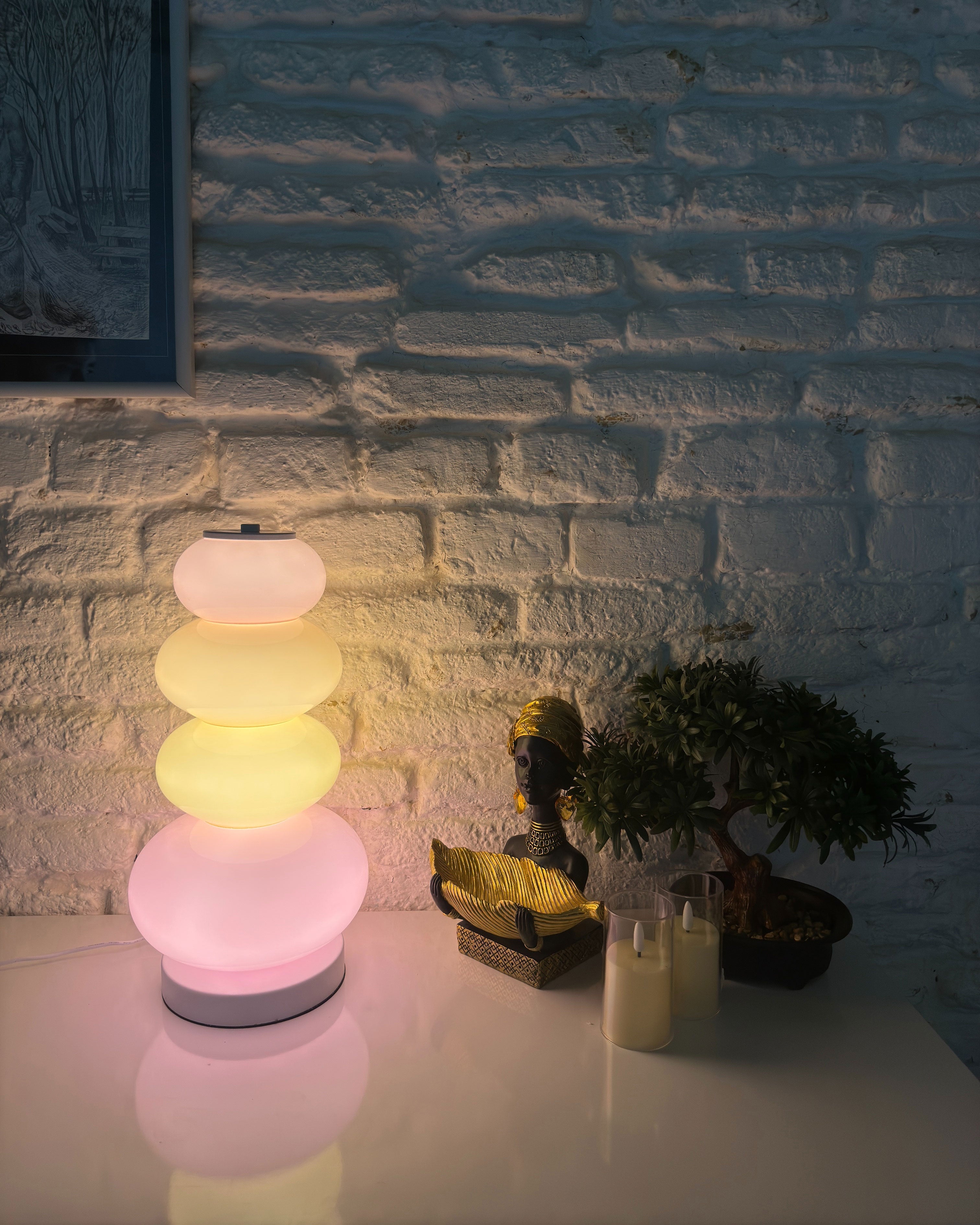 Floor Lamp Acrylic Candy Column 63 in Decorative Living Room Bedroom Lighting Accent | Thomler