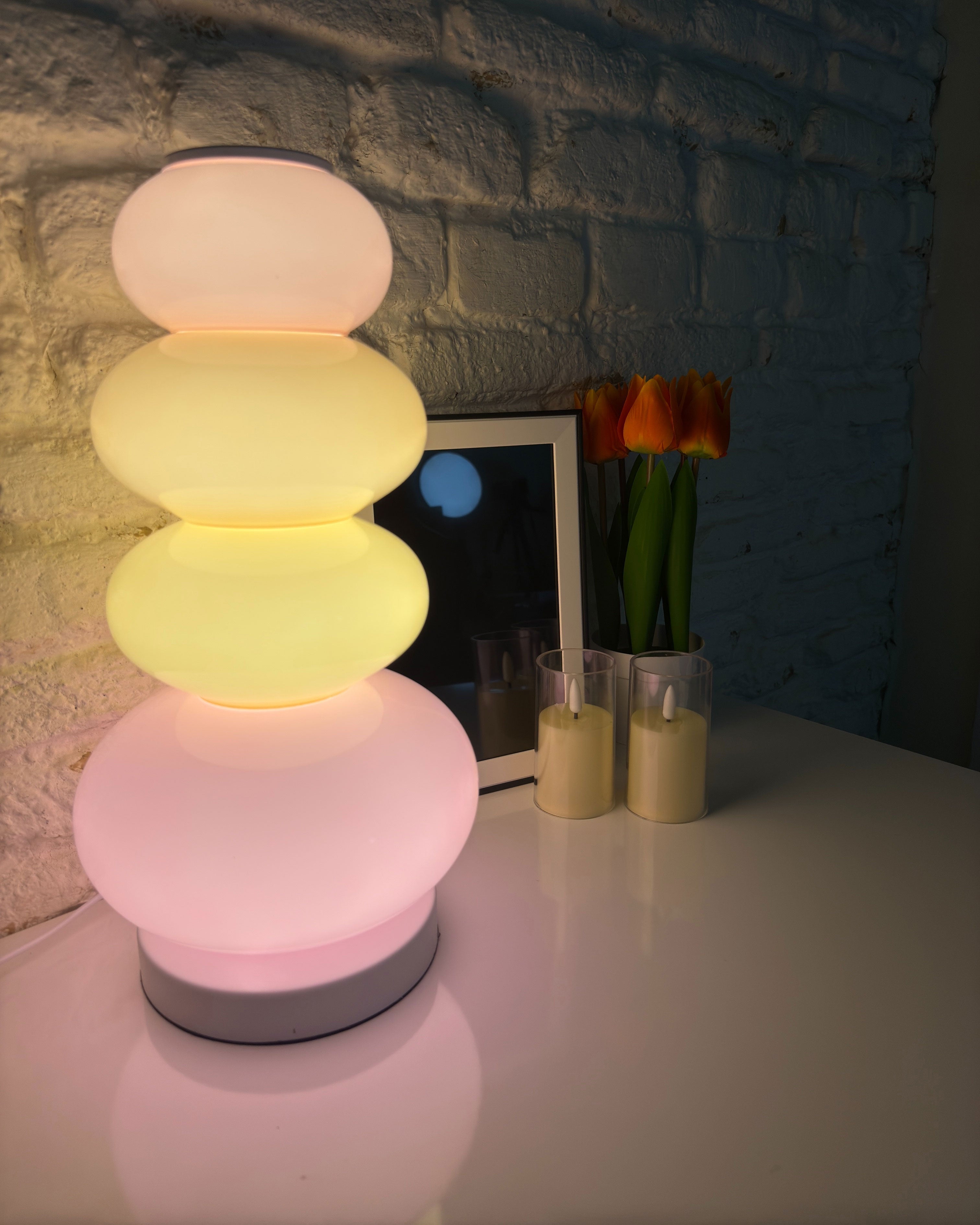 Floor Lamp Acrylic Candy Column 63 in Decorative Living Room Bedroom Lighting Accent | Thomler