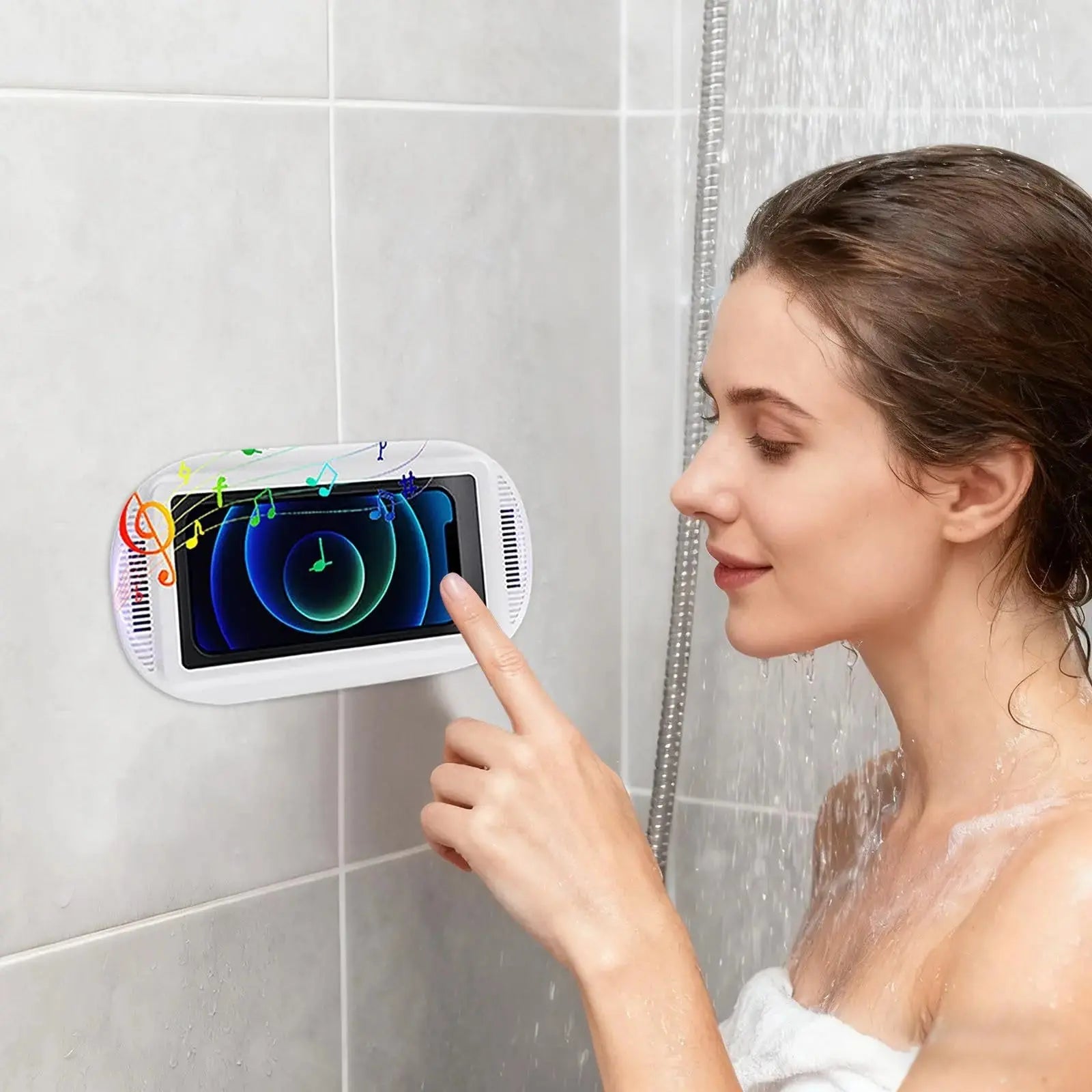 Wall-Mount Rotating Waterproof Phone Case for Shower & Bathroom with Touch Screen Access | Thomler