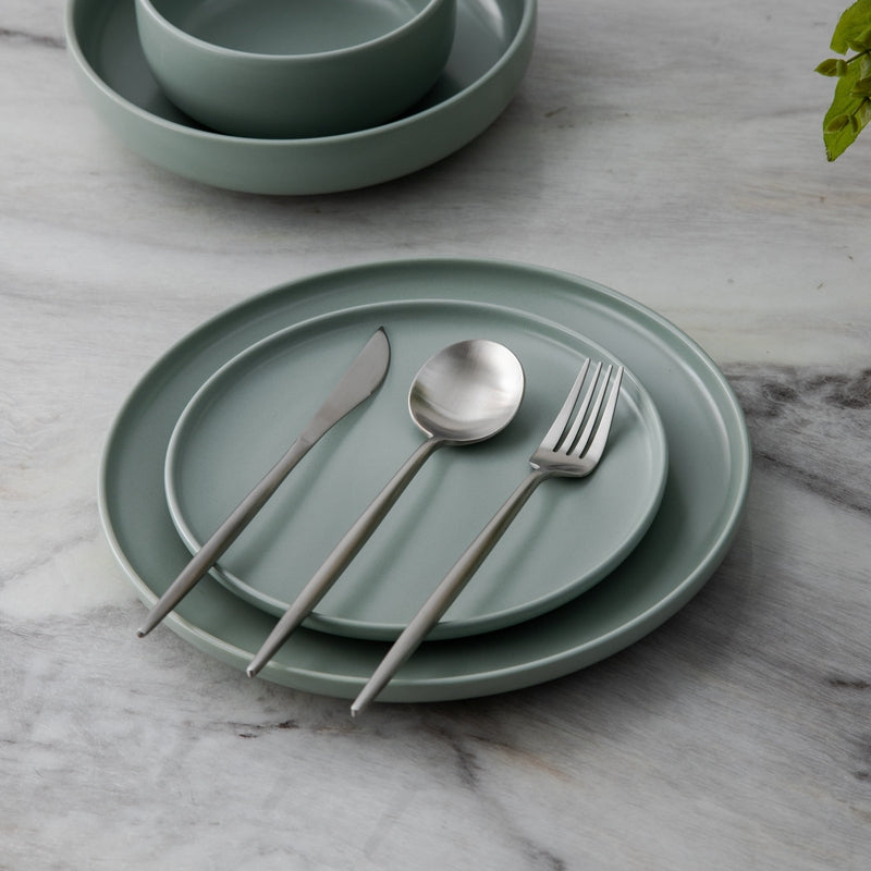 Stainless Steel Flatware Set – Matte Finish 5-Piece Place Settings for Everyday & Formal Dining | Thomler