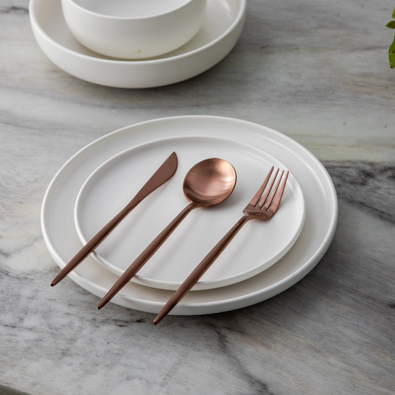 Stainless Steel Flatware Set – Matte Finish 5-Piece Place Settings for Everyday & Formal Dining | Thomler