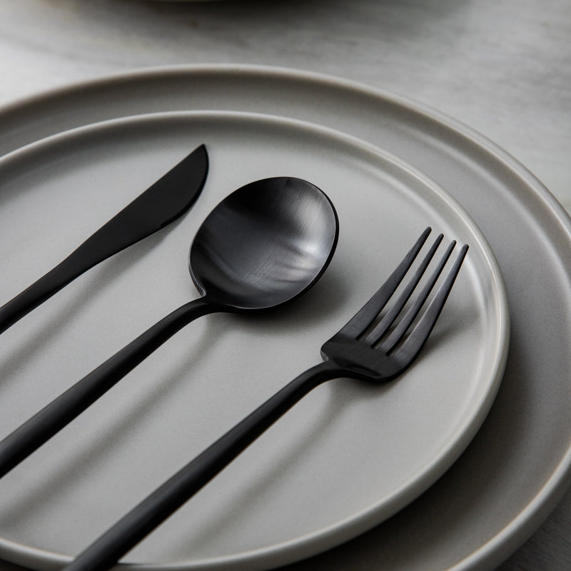 Stainless Steel Flatware Set – Matte Finish 5-Piece Place Settings for Everyday & Formal Dining | Thomler