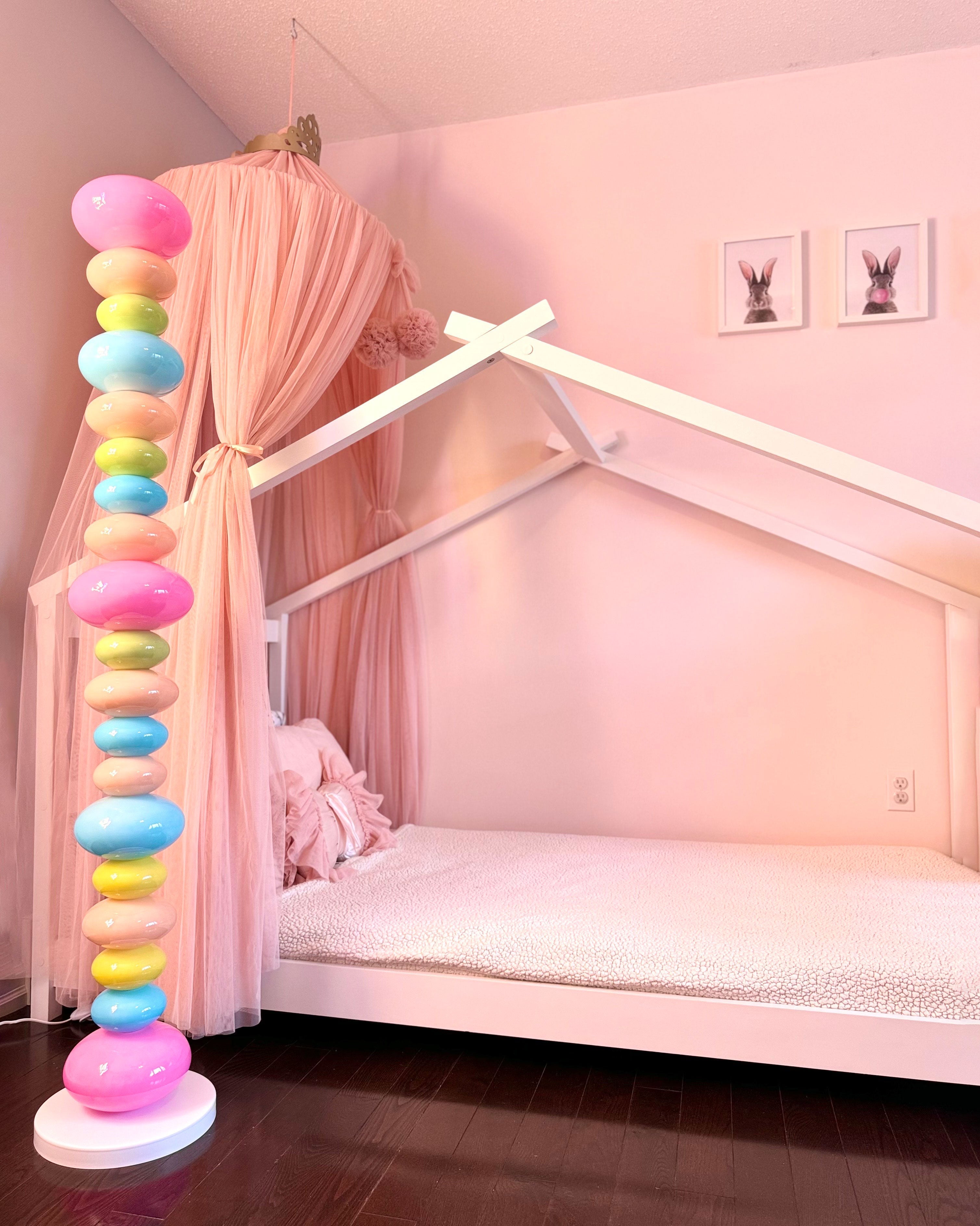 Floor Lamp Acrylic Candy Column 63 in Decorative Living Room Bedroom Lighting Accent | Thomler