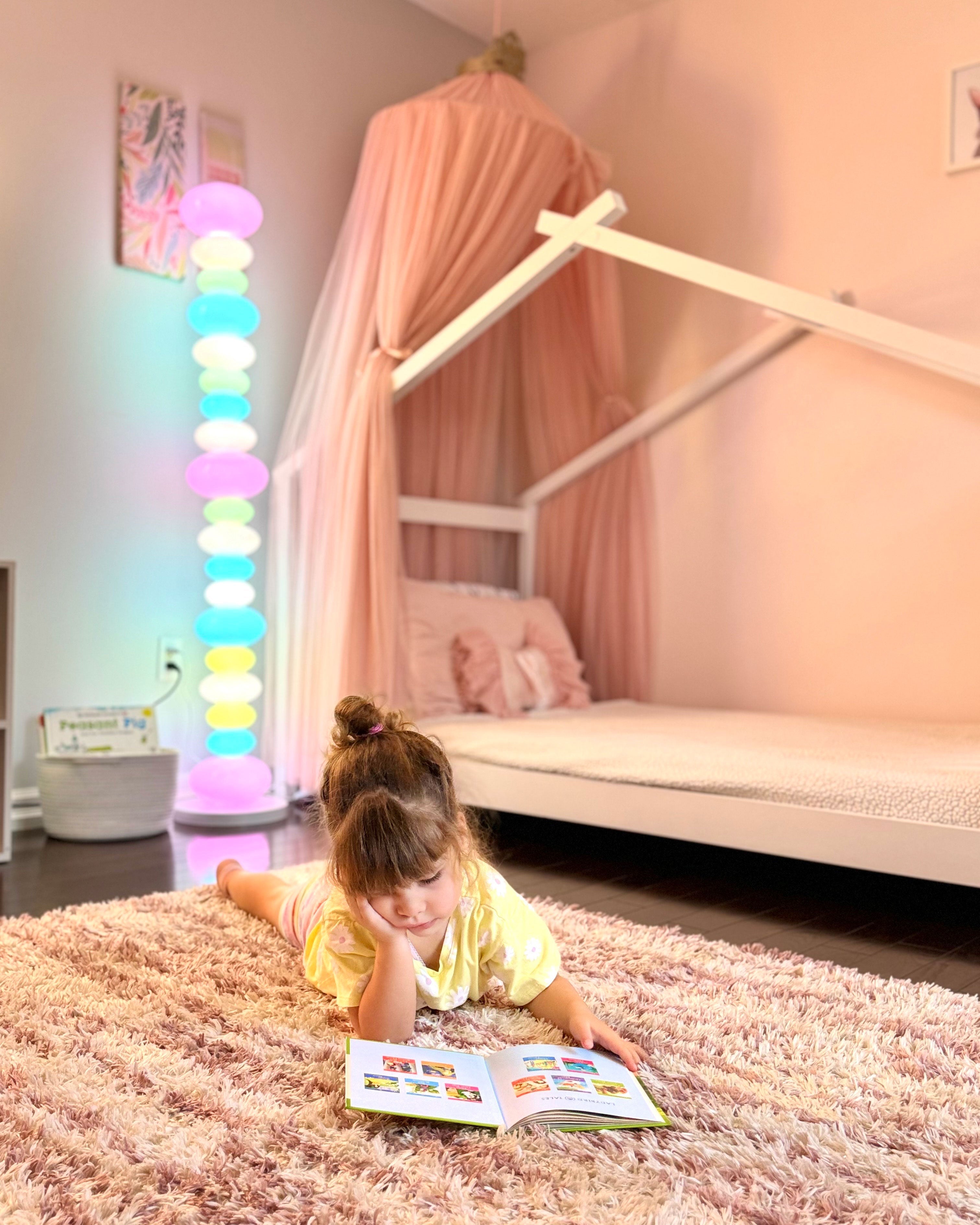 Floor Lamp Acrylic Candy Column 63 in Decorative Living Room Bedroom Lighting Accent | Thomler