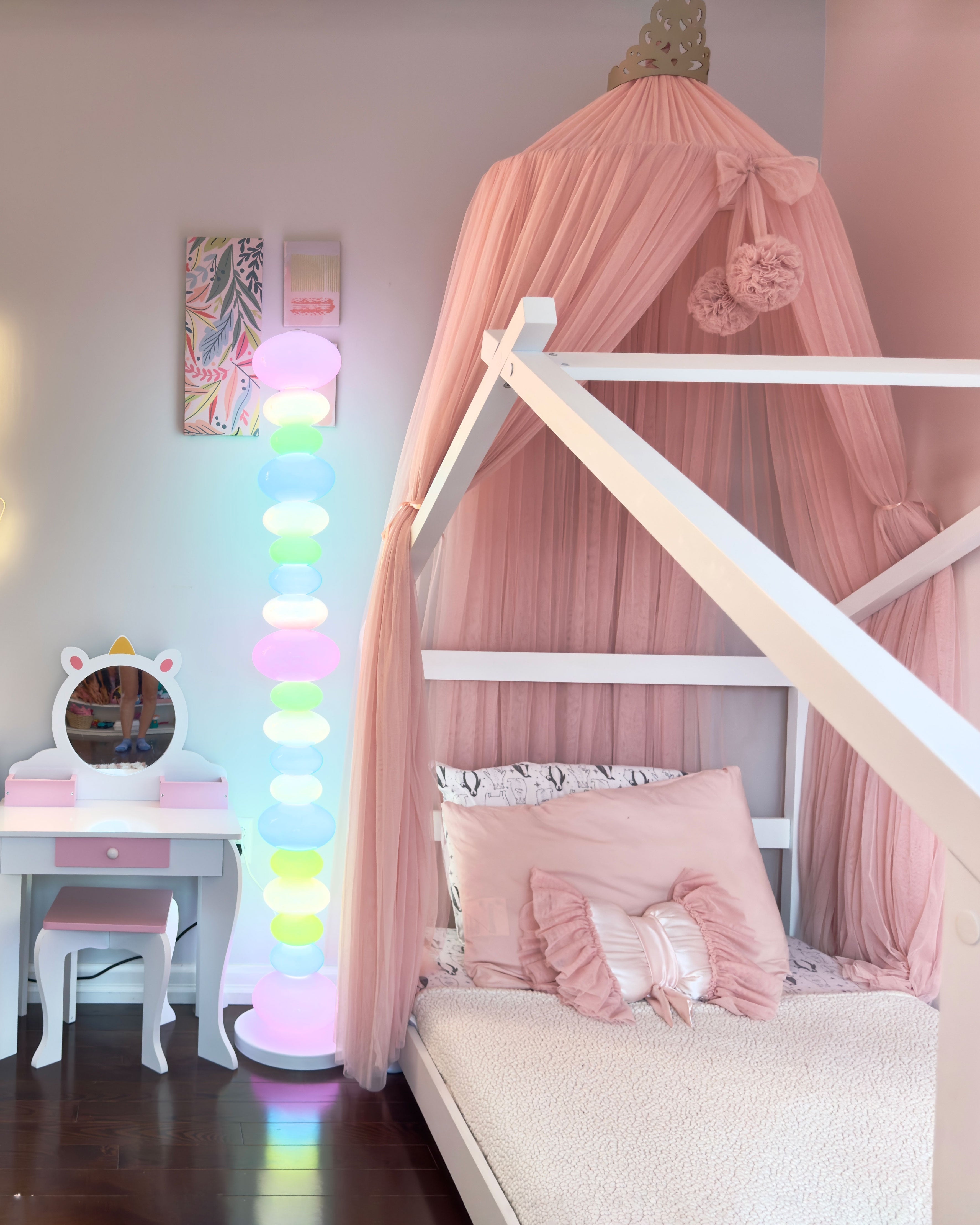 Floor Lamp Acrylic Candy Column 63 in Decorative Living Room Bedroom Lighting Accent | Thomler