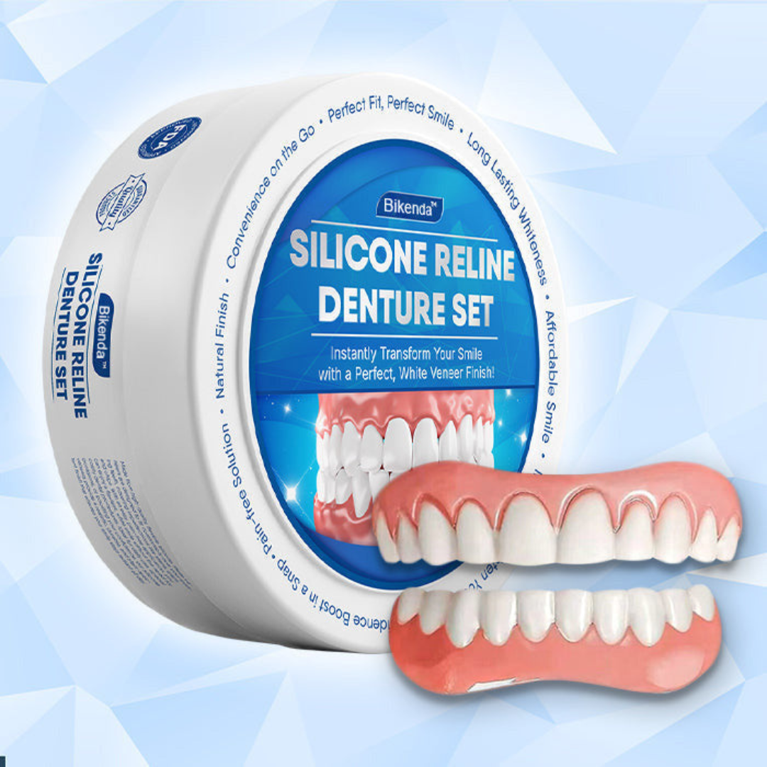 Temporary Cosmetic Teeth Veneers - Moldable Thermal Fit Upper & Lower Denture Smile Kit for Missing Gaps | Thomler