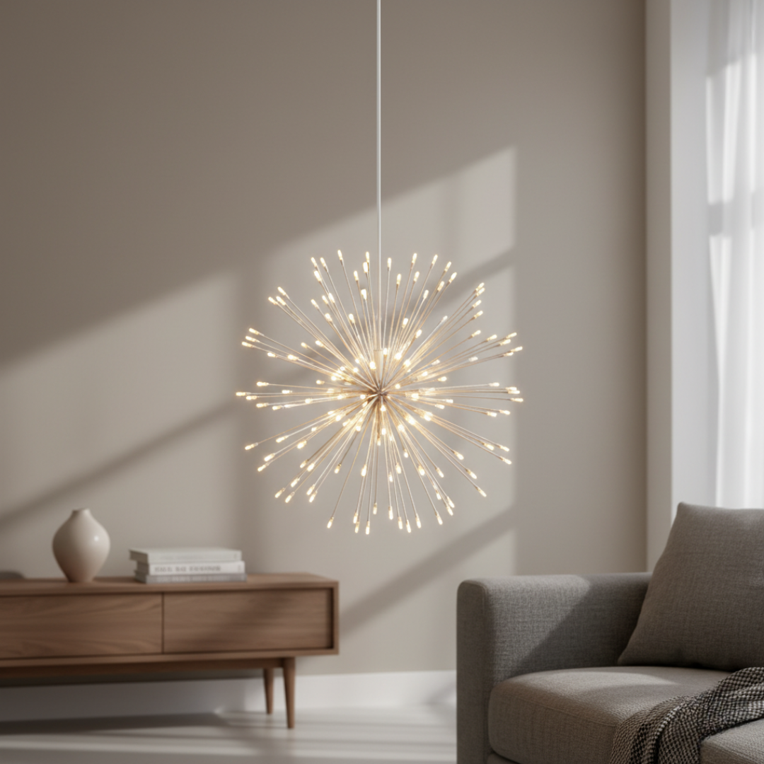 Solar Starburst Firework Light – Outdoor Hanging LED Decoration for Patio & Garden | Thomler