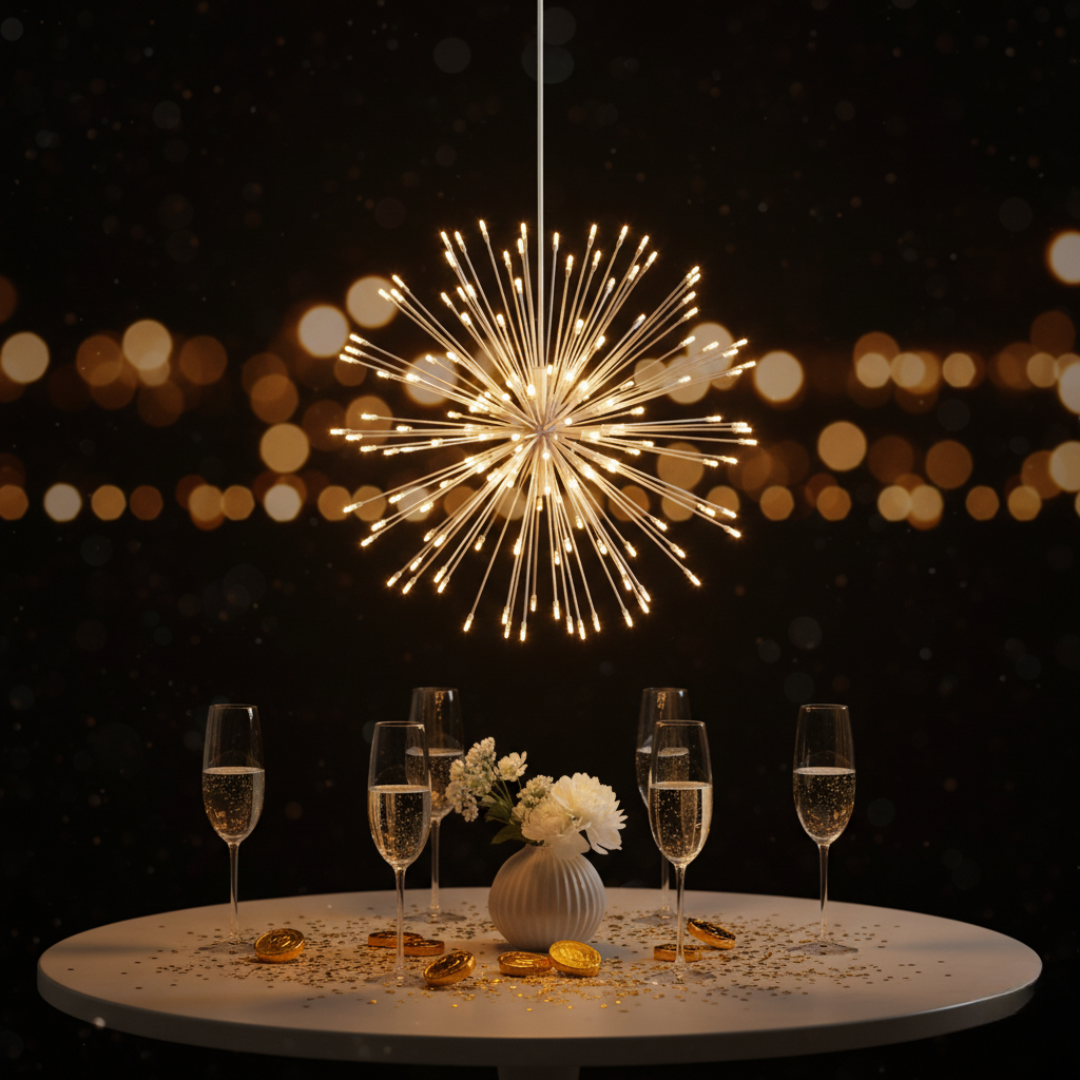 Solar Starburst Firework Light – Outdoor Hanging LED Decoration for Patio & Garden | Thomler