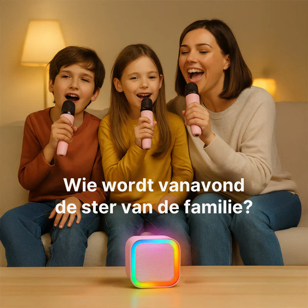 Wireless Kids Karaoke Microphone with Echo Effects & LED Lights for Singing Fun | Thomler