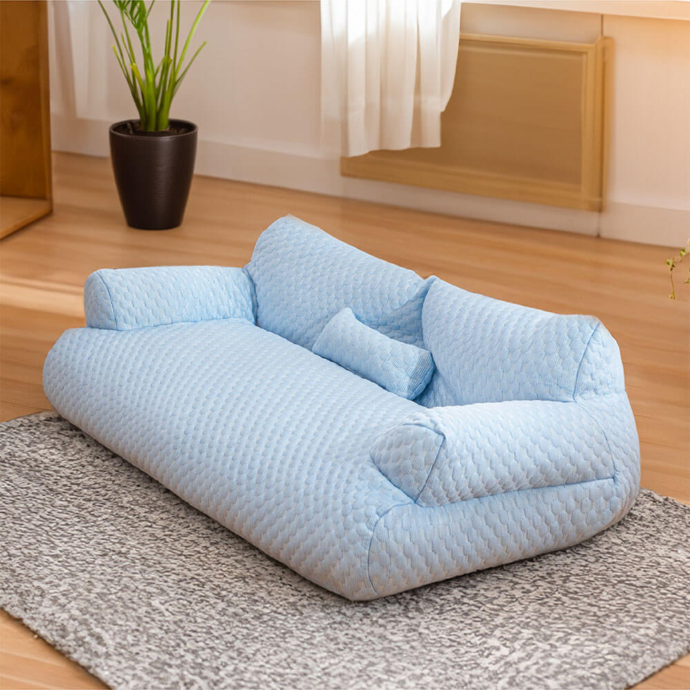 Sofa-Style Dog Bed with Temperature-Regulating Fabric for Summer Comfort | Thomler