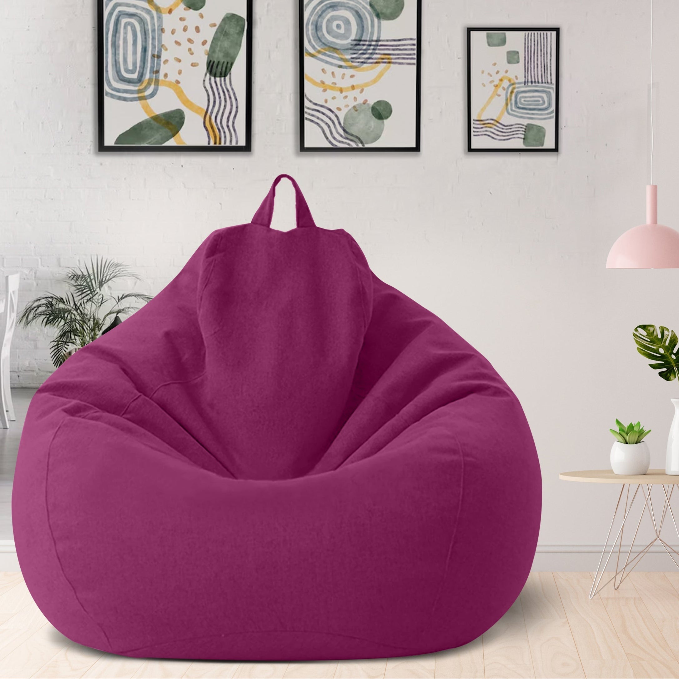Washable Polyester Bean Bag Cover for Custom Filling – Adults & Teens Lounge Chair in 8 Colors, Modern Home Seating for Living Room | Thomler