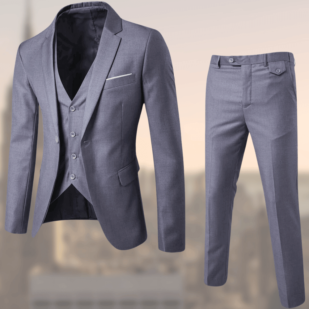 Complete Three-Piece Suit Set for Men – Jacket, Vest & Pants for Business, Weddings & Formal Occasions | Thomler