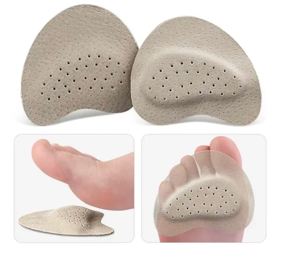 Cushioned Forefoot Pads for Women's Sandals – Metatarsal Support Inserts with Gripping Surface for Heels & Slides | Thomler