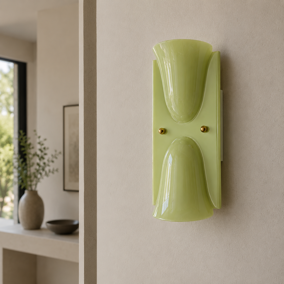 Curved Resin Wall Sconce – Bidirectional LED Fixture for Hallways & Bedrooms | Thomler