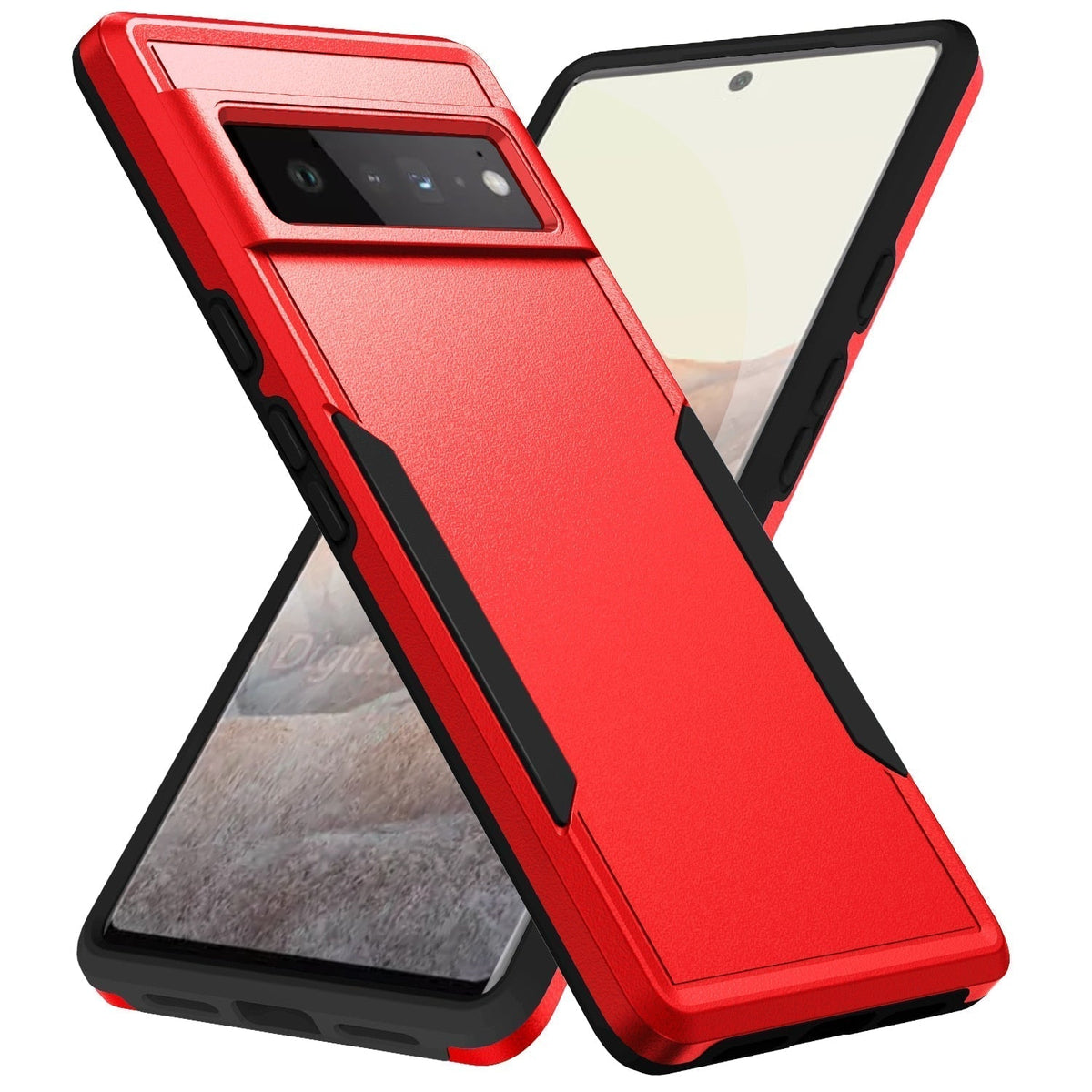 Rugged Protective Case for Google Pixel – Shock-Absorbing Armor Shell with Wireless Charging, Raised Edges, Anti-Fingerprint Finish | Thomler