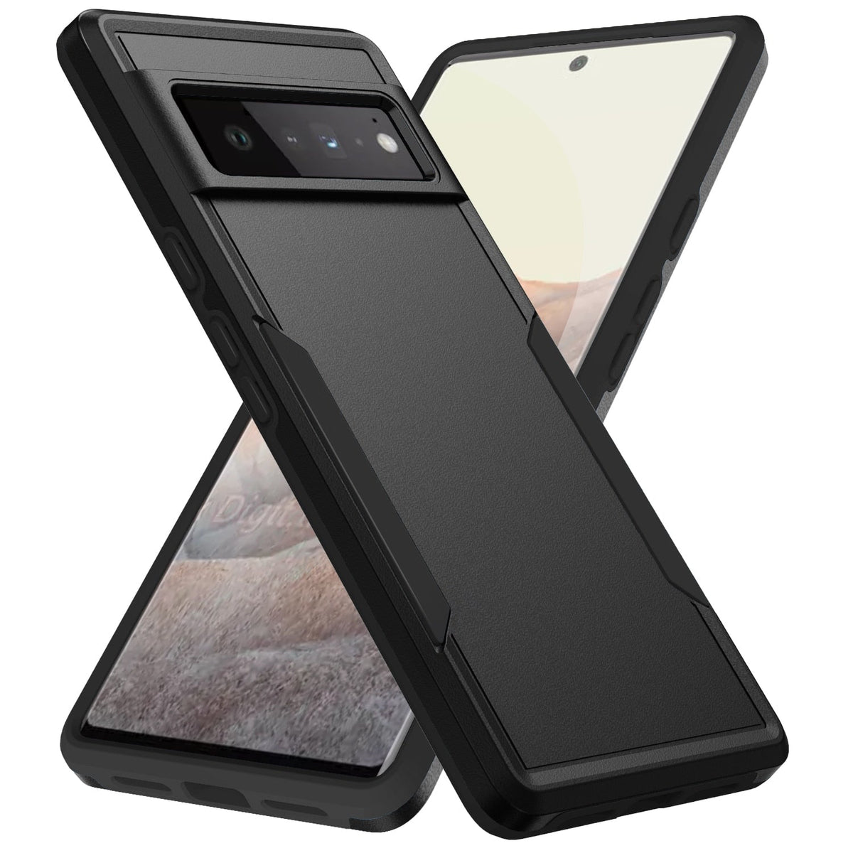 Rugged Protective Case for Google Pixel – Shock-Absorbing Armor Shell with Wireless Charging, Raised Edges, Anti-Fingerprint Finish | Thomler