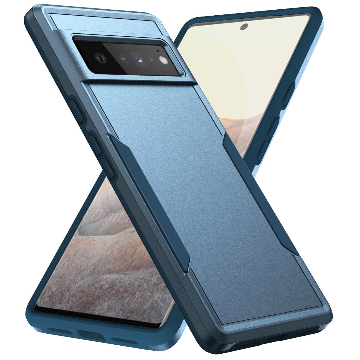Rugged Protective Case for Google Pixel – Shock-Absorbing Armor Shell with Wireless Charging, Raised Edges, Anti-Fingerprint Finish | Thomler