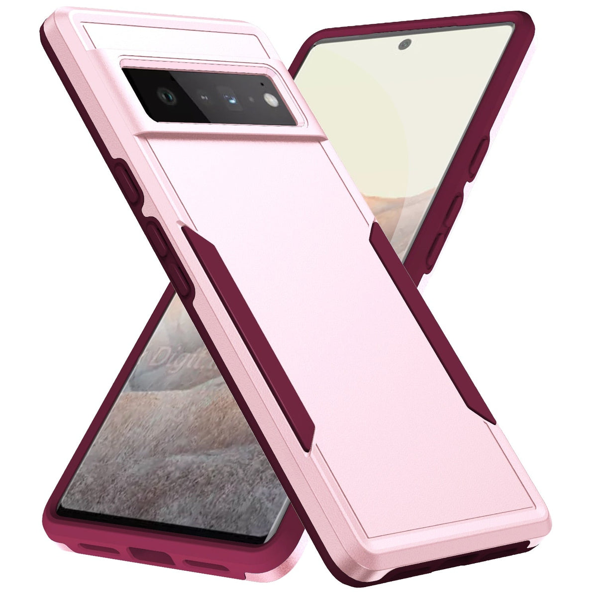Rugged Protective Case for Google Pixel – Shock-Absorbing Armor Shell with Wireless Charging, Raised Edges, Anti-Fingerprint Finish | Thomler