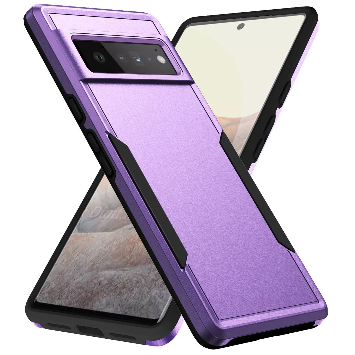 Rugged Protective Case for Google Pixel – Shock-Absorbing Armor Shell with Wireless Charging, Raised Edges, Anti-Fingerprint Finish | Thomler