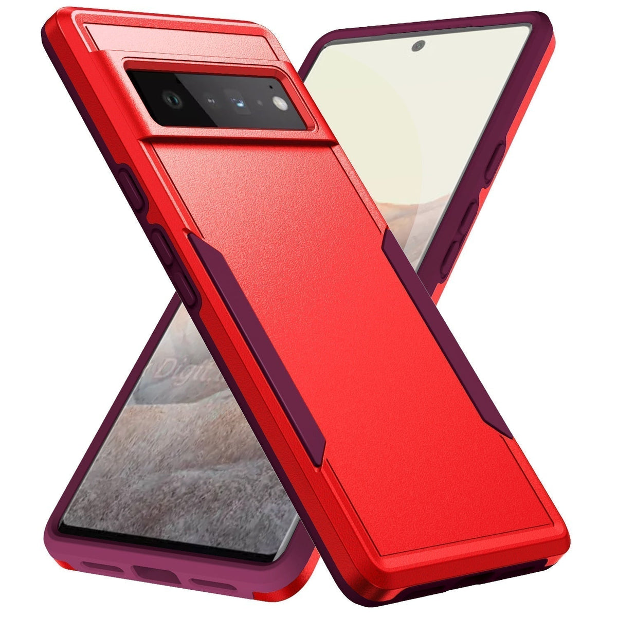 Rugged Protective Case for Google Pixel – Shock-Absorbing Armor Shell with Wireless Charging, Raised Edges, Anti-Fingerprint Finish | Thomler