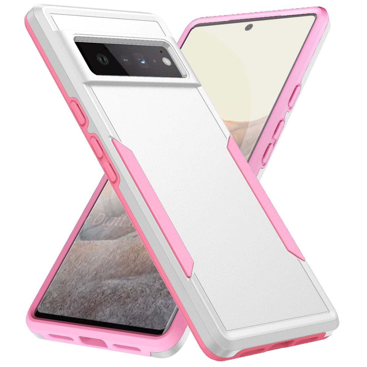 Rugged Protective Case for Google Pixel – Shock-Absorbing Armor Shell with Wireless Charging, Raised Edges, Anti-Fingerprint Finish | Thomler