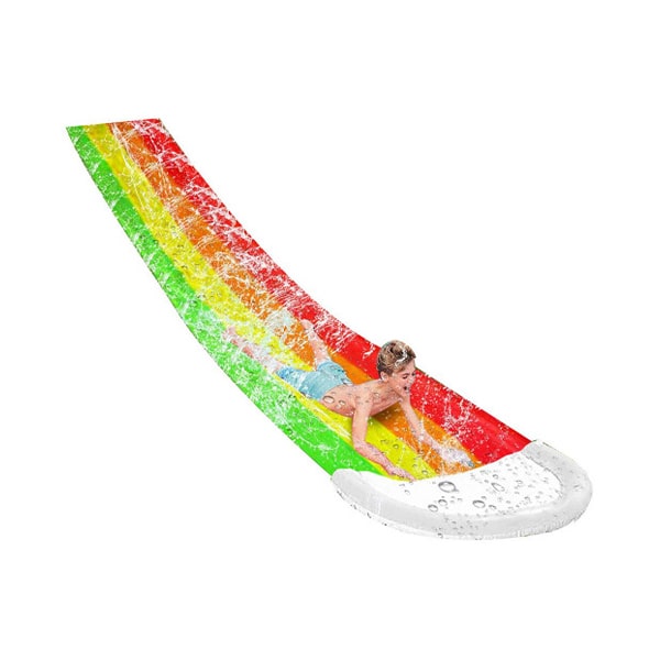 Backyard Water Slide with Built-In Sprinkler System for Kids & Adults | Summer Lawn Fun Slip-N-Slide Rainbow | Thomler