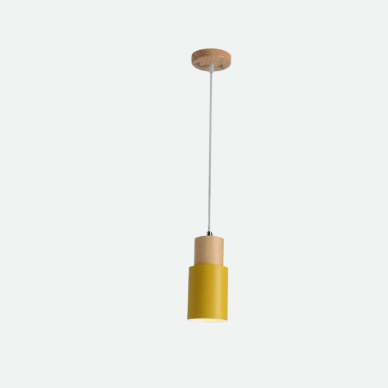 Pendant Light Wood Iron E27 18.0 cm Scandinavian Dining Room Kitchen Island Hanging Ceiling Lamp | Thomler