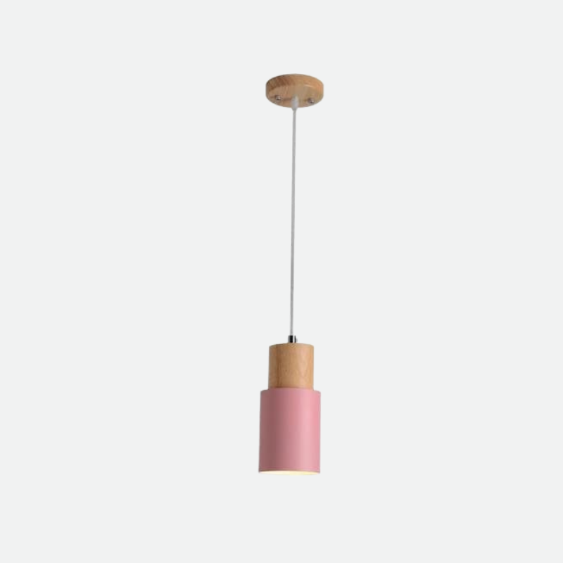 Pendant Light Wood Iron E27 18.0 cm Scandinavian Dining Room Kitchen Island Hanging Ceiling Lamp | Thomler