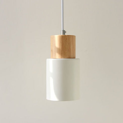 Pendant Light Wood Iron E27 18.0 cm Scandinavian Dining Room Kitchen Island Hanging Ceiling Lamp | Thomler