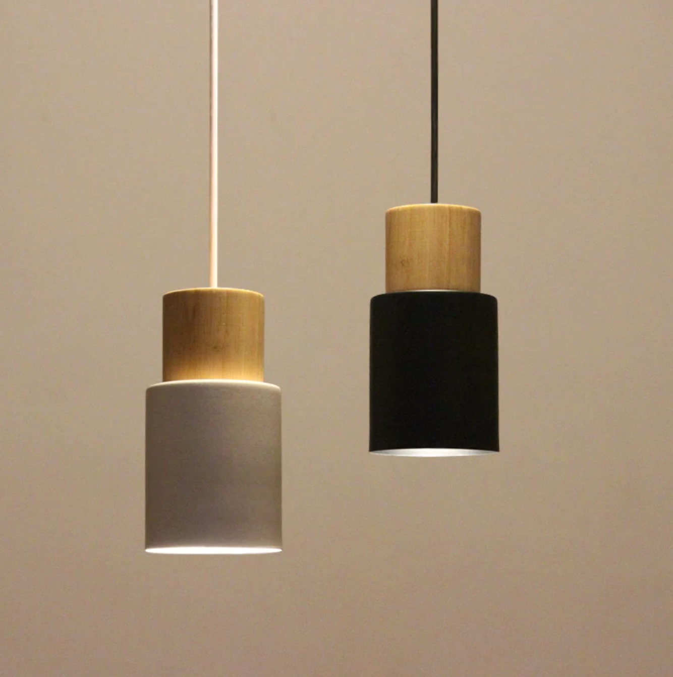 Pendant Light Wood Iron E27 18.0 cm Scandinavian Dining Room Kitchen Island Hanging Ceiling Lamp | Thomler