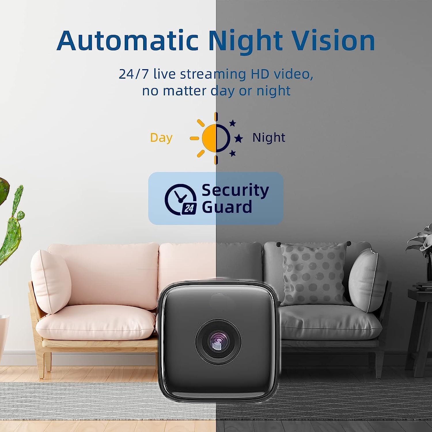 Indoor WiFi Security Camera 1080P HD Motion Detection Night Vision Home Monitoring System Wireless Surveillance Cam for Bedroom Office Livin | Thomler