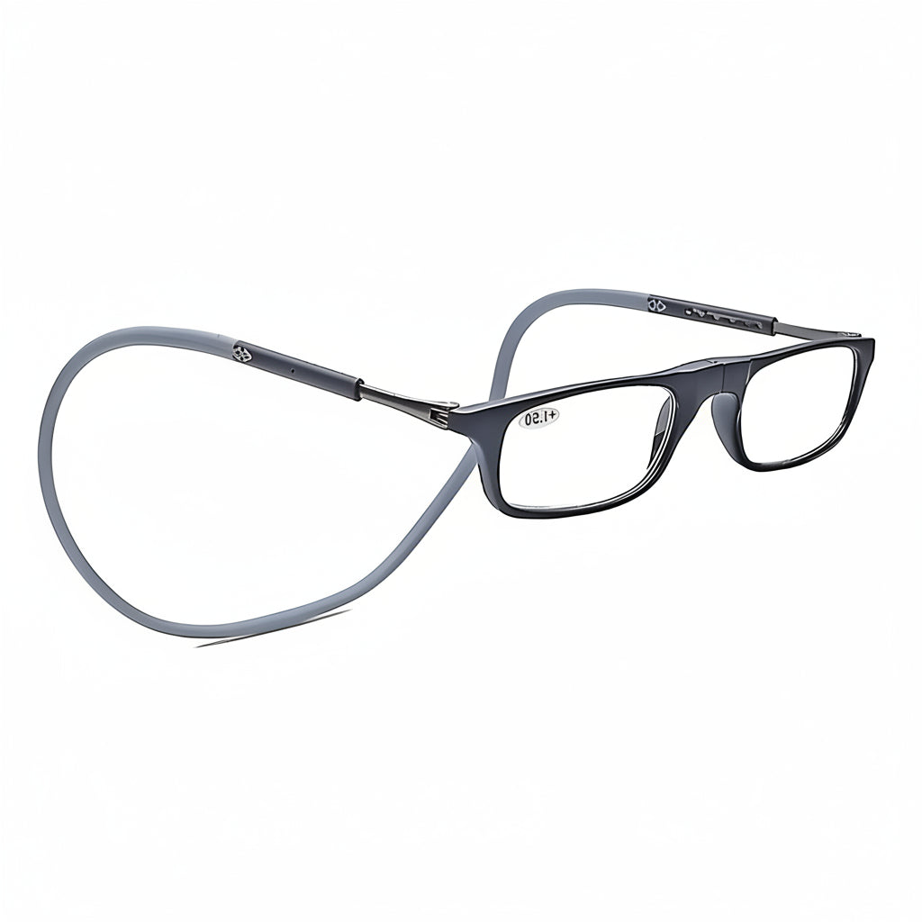 Snap-Together Reader Eyeglasses Adjustable Strength Lanyard Necklace Style | Readers for Men & Women | Hands-Free Spectacles | Thomler