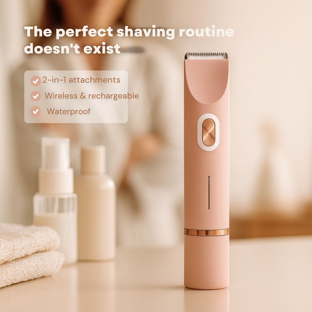 Cordless Electric Body Shaver for Women | Waterproof Trimmer for Sensitive Skin | Dual Heads Wet Dry Use | Travel-Ready USB Rechargeable | Thomler