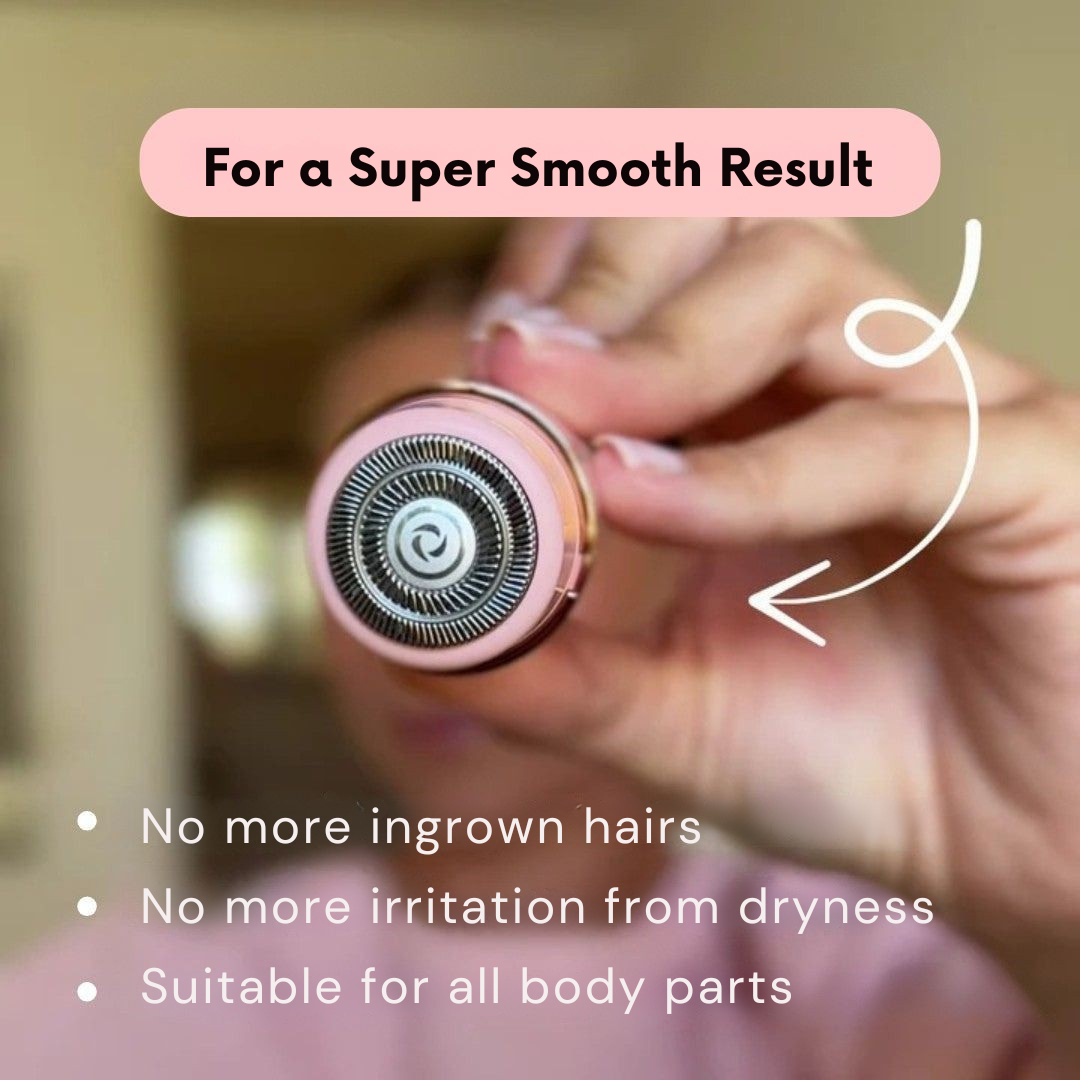 Cordless Electric Body Shaver for Women | Waterproof Trimmer for Sensitive Skin | Dual Heads Wet Dry Use | Travel-Ready USB Rechargeable | Thomler