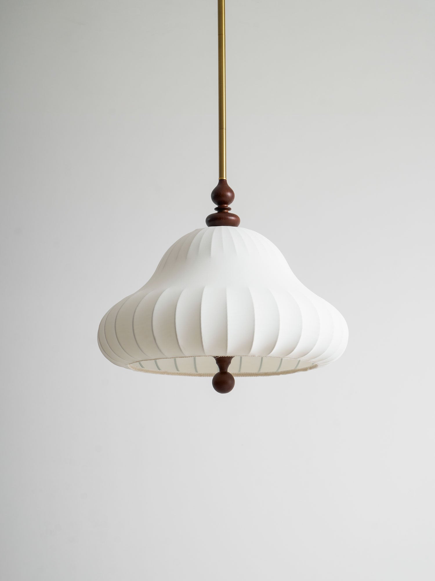 Adjustable Hanging Lamp with Layered Petal Shade Wood Metal Mixed Material 20 Inch Diameter for Dining Living Bedroom | Thomler