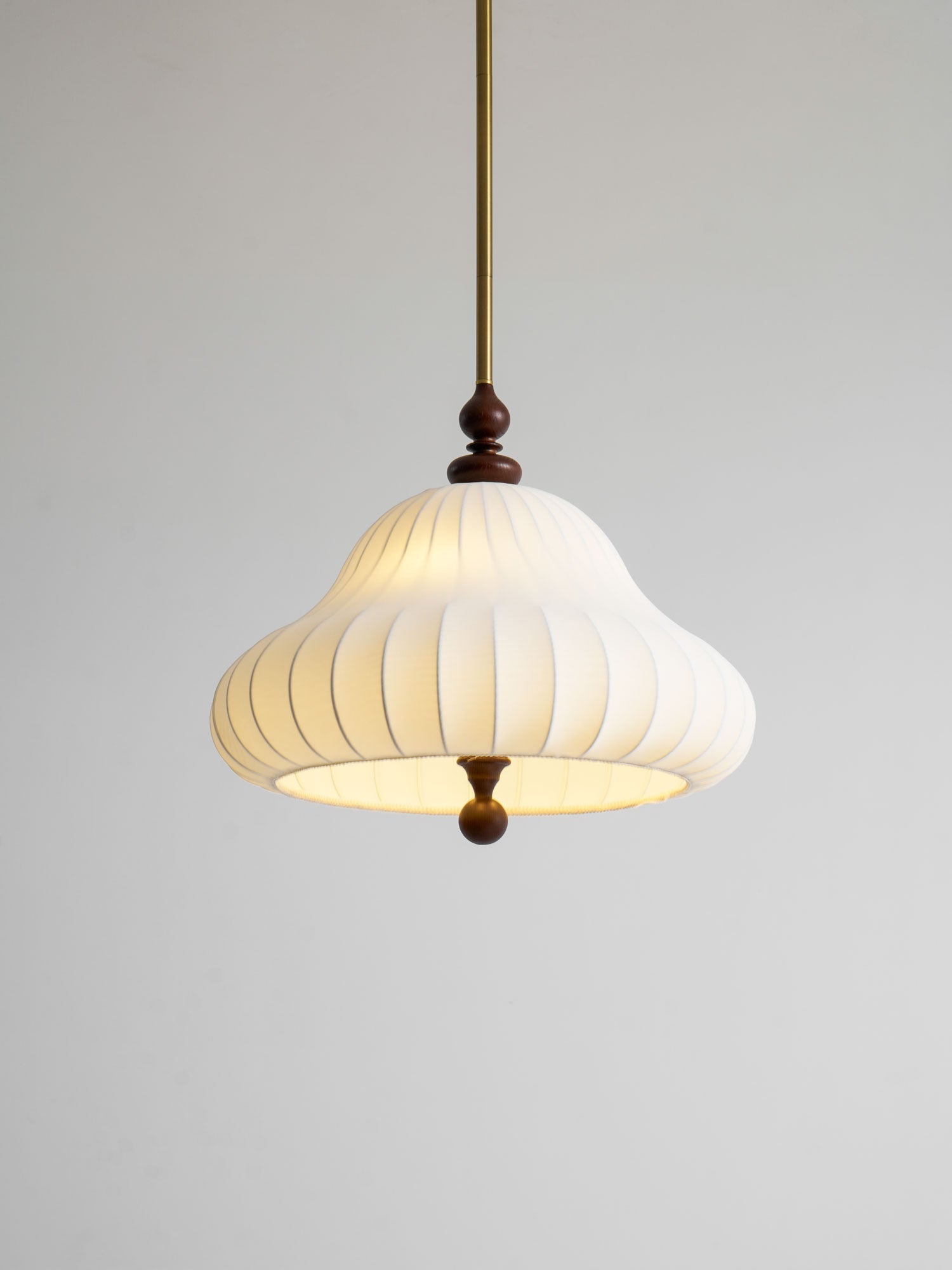 Adjustable Hanging Lamp with Layered Petal Shade Wood Metal Mixed Material 20 Inch Diameter for Dining Living Bedroom | Thomler
