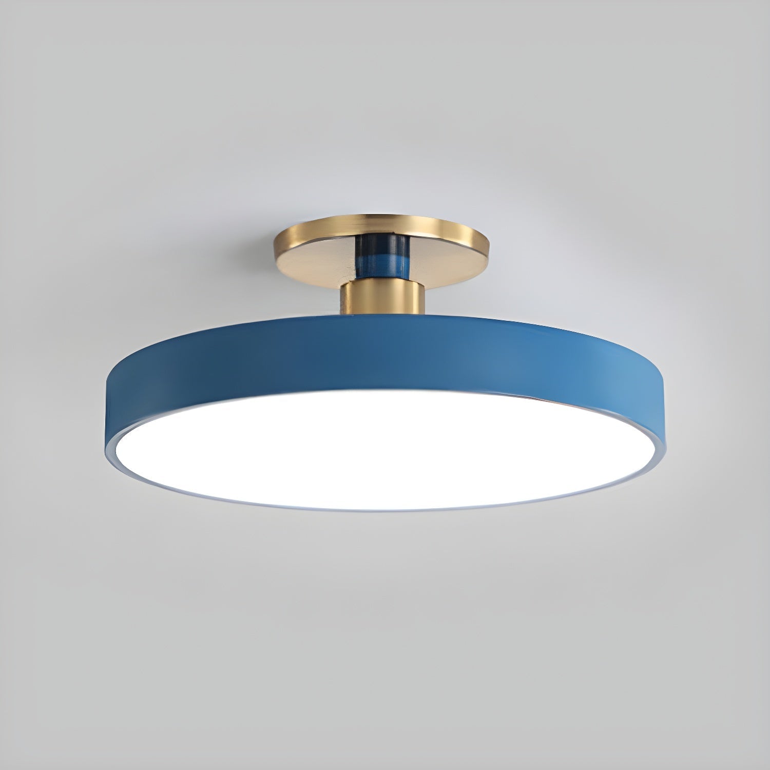 Metal Flush Mount Ceiling Light 11.8 in Warm Ambient Indoor Dining Living Room Office LED | Thomler