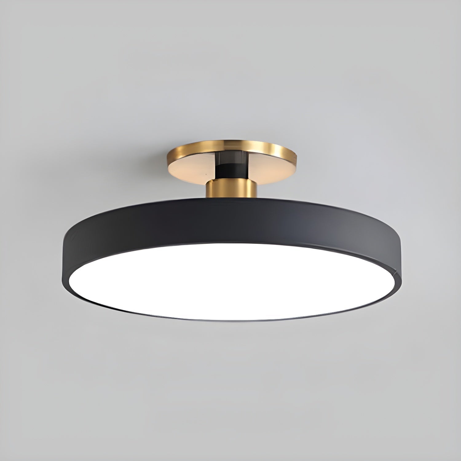 Metal Flush Mount Ceiling Light 11.8 in Warm Ambient Indoor Dining Living Room Office LED | Thomler