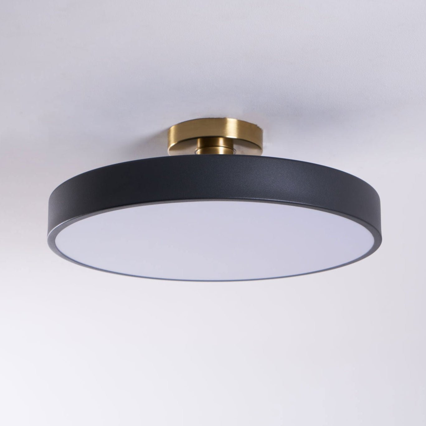Metal Flush Mount Ceiling Light 11.8 in Warm Ambient Indoor Dining Living Room Office LED | Thomler
