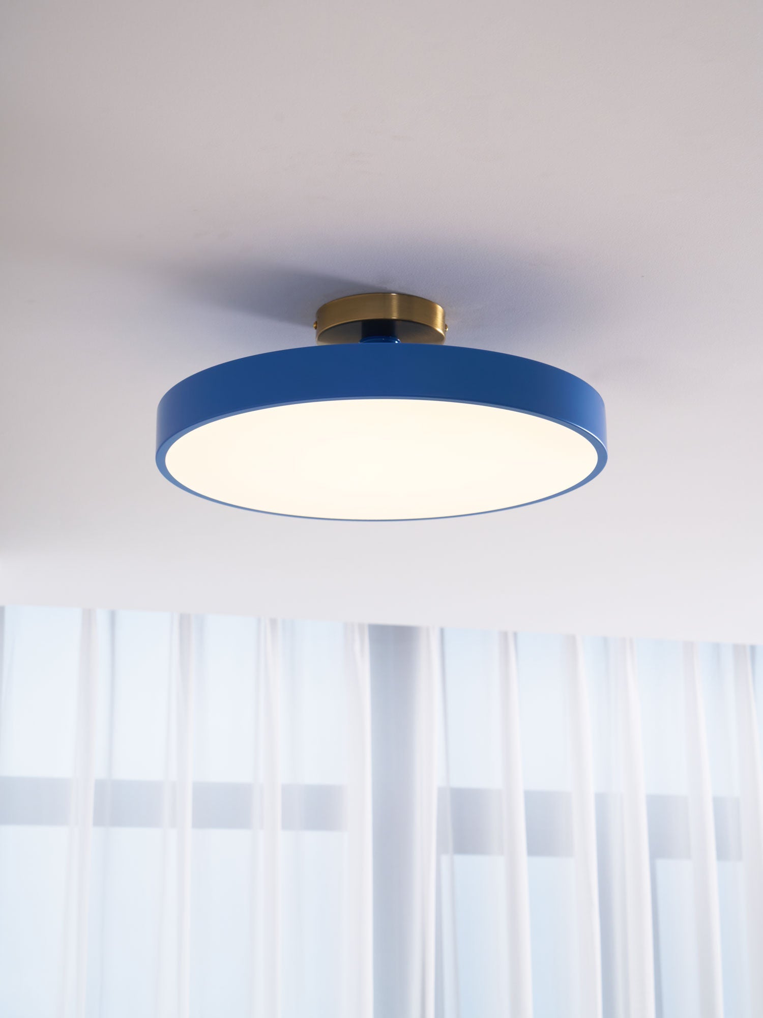 Metal Flush Mount Ceiling Light 11.8 in Warm Ambient Indoor Dining Living Room Office LED | Thomler