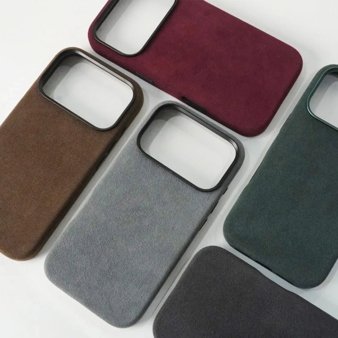 Premium Suede-Feel iPhone Case with Shock Absorption for 13-17 Series – Soft-Touch Protective Cover | Thomler