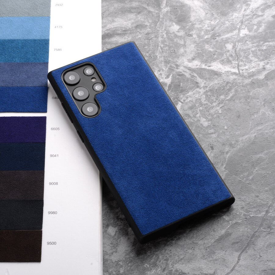 Samsung Galaxy Phone Case Luxe Suede-Alternative Material Slim Fit Protective Cover for S21 S22 S23 S24 S25 S26 Note 20 | Thomler